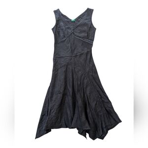 United Colors Of Benetton Black Linen Dress S